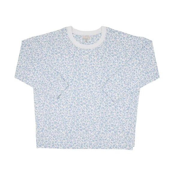 The Beaufort Bonnet Company Sweaters - The Beaufort Bonnet Company Cassidy Blue Floral Crew Sweatshirt Sweater size M
